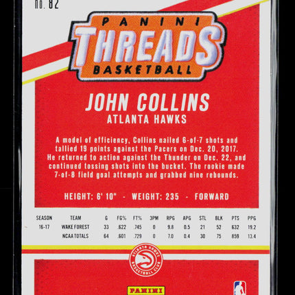 2018 Panini Threads John Collins #82 Dazzle RC 194/199