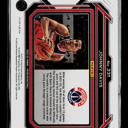 2023 Panini Prizm Johnny Davis #231 Fast Break RC
