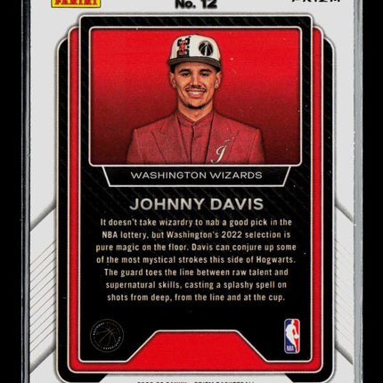 2023 Panini Prizm Basketball Johnny Davis #12 Luck of the Lottery