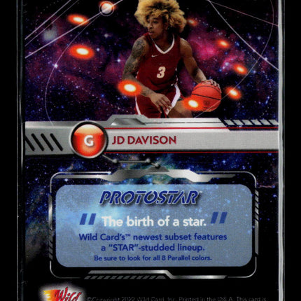2022 Wild Card Alumination Protostar JD Davison #PS-7 38/70