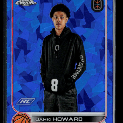 2025 Topps Chrome Overtime Elite Jahki Howard #23 Blue Sapphire RC