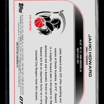 2025 Topps Chrome OTE Jahki Howard #23 Blue Sapphire RC