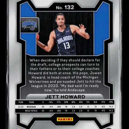 2023 Panini Prizm Jett Howard #132 Red Ice RC