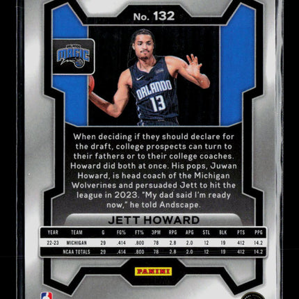 2023 Panini Prizm Jett Howard #132 RC Silver