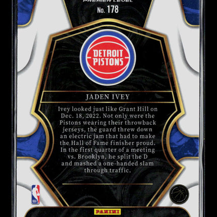 2023 Panini Select Jaden Ivey #178 Blue