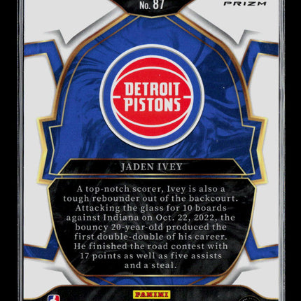 2023 Panini Select Jaden Ivey #87 Red RC