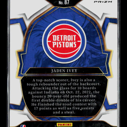 2023 Panini Select Jaden Ivey #87 RC
