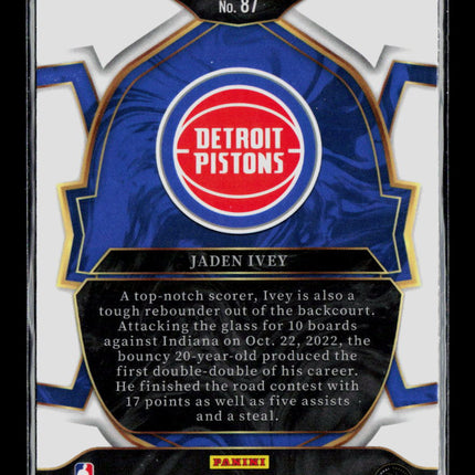 2023 Panini Select Jaden Ivey #87 Blue