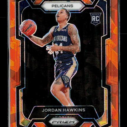 2023 Panini Prizm Basketball Jordan Hawkins #130 Orange Ice RC