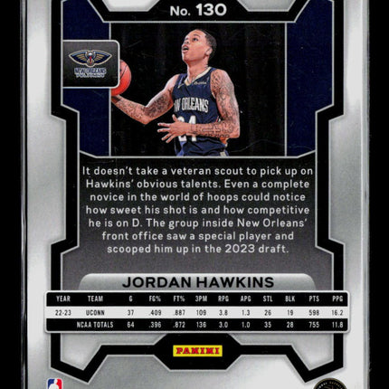 2023 Panini Prizm Basketball Jordan Hawkins #130 Orange Ice RC