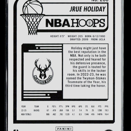 2023 Panini NBA Hoops Jrue Holiday #200 Purple