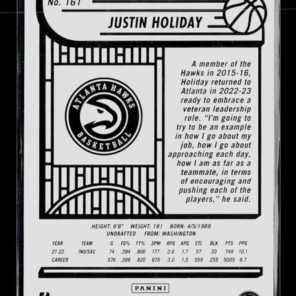 2022 Panini NBA Hoops Justin Holiday #161