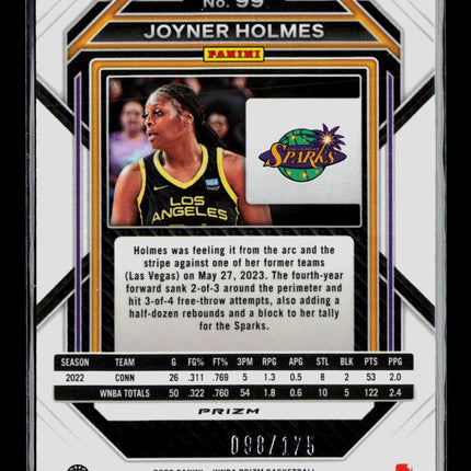 2023 Panini Prizm WNBA Joyner Holmes #99 Blue 098/175