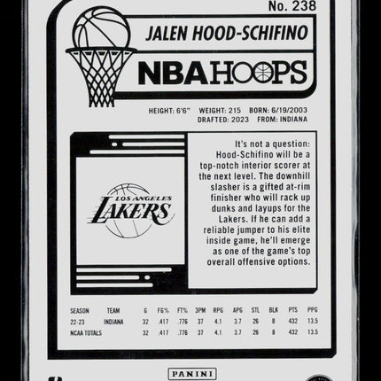 2023 Panini NBA Hoops Jalen Hood-Schifino #238
