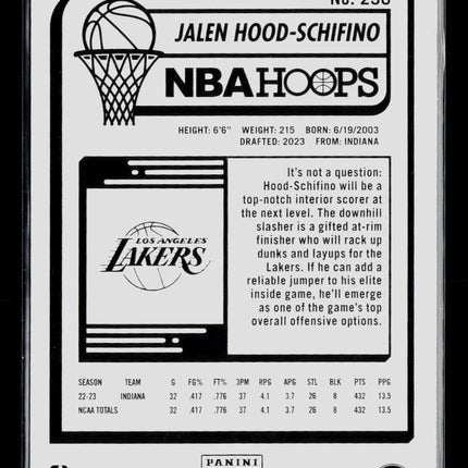 2023 Panini NBA Hoops Jalen Hood-Schifino #238 RC
