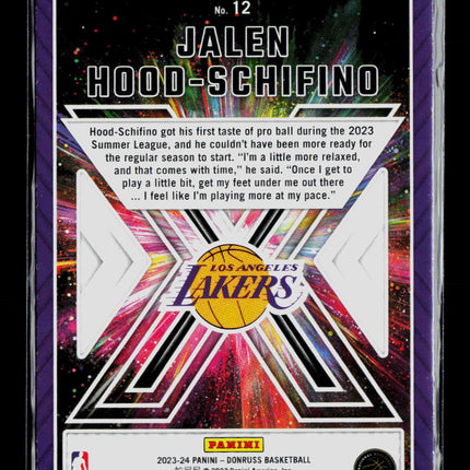 2023 Panini Donruss Great X-Pectations Jalen Hood-Schifino #12 RC