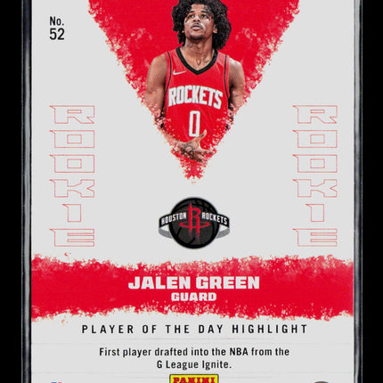 2022 Panini Player of the Day Jalen Green #52 RC