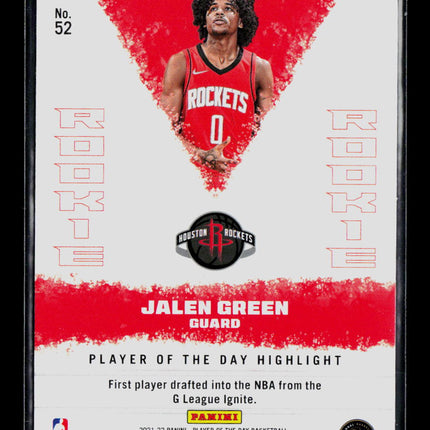 2022 Panini Player of the Day Jalen Green #52