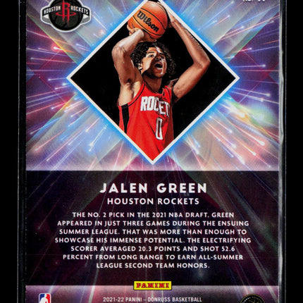 2021 Donruss Great X-Pectations Jalen Green #11