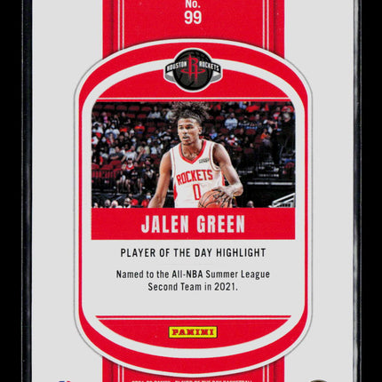 2022 Panini Player of the Day Jalen Green #99