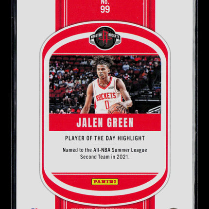 2022 Panini Player of the Day Jalen Green #99