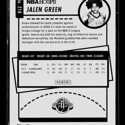 2021 Panini NBA Hoops Jalen Green #218