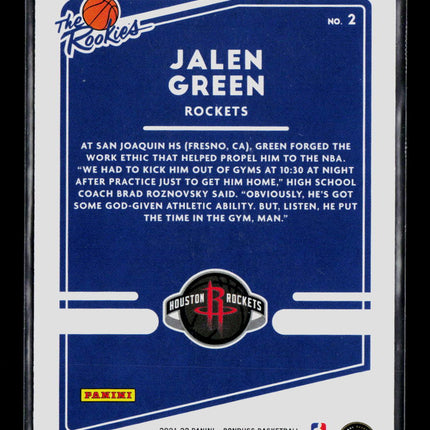 2021 Panini Donruss The Rookies Jalen Green #2