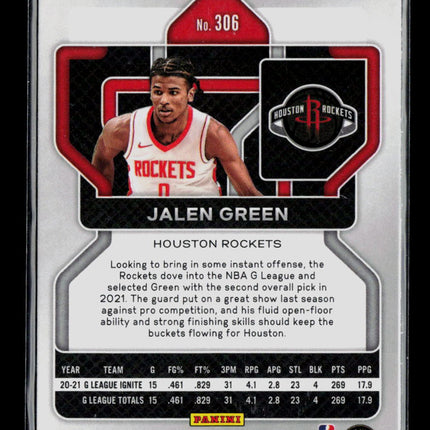 2021 Panini Prizm Jalen Green #306 RC