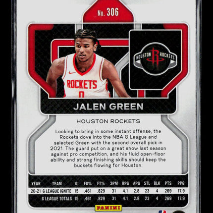 2021 Panini Prizm Jalen Green #306 RC