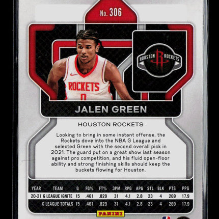 2021 Panini Prizm Jalen Green #306 RC