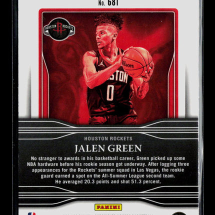 2022 Panini Chronicles Honors Jalen Green #681 RC