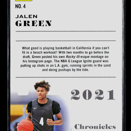 2021 Panini Chronicles Draft Picks Jalen Green #4 RC