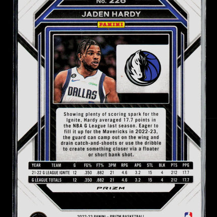 2023 Panini Prizm Jaden Hardy #226 Green RC