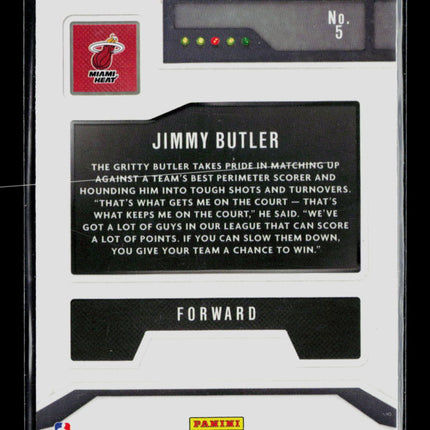 2021 Panini Donruss Optic T-Minus 3...2...1 Jimmy Butler #5 Purple Prizm