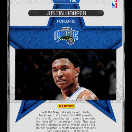 2012 Panini Totally Certified Rookie Roll Call Justin Harper #100 Auto