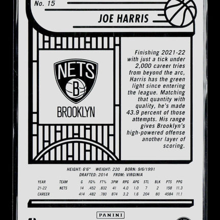 2022 Panini Hoops Joe Harris #15