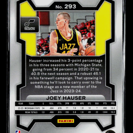 2023 Panini Prizm Joey Hauser #293 RC