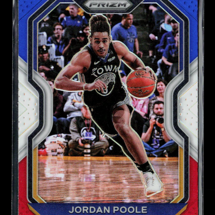 2021 Panini Prizm Jordan Poole #147 Red White Blue