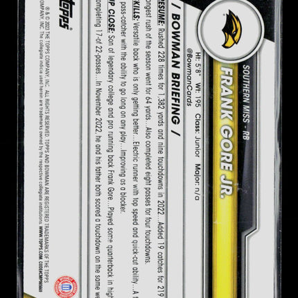 2023 Bowman Chrome University Frank Gore Jr. #137 Shimmer