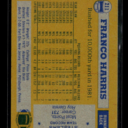 1982 Topps Franco Harris #211