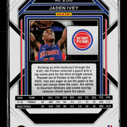 2023 Panini Prizm Jaden Ivey #256 RC