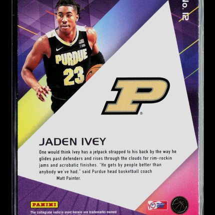 2022 Panini Chronicles Recon Draft Picks Jaden Ivey #12 RC