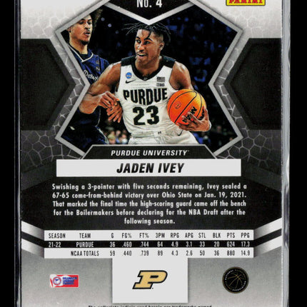 2022 Panini Chronicles Mosaic Draft Picks Jaden Ivey #4 RC