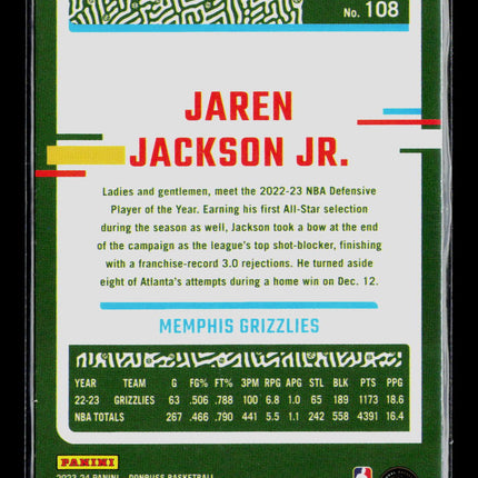 2023 Donruss Jaren Jackson Jr. #108 Green Laser