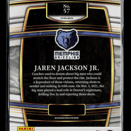 2022 Panini Select Jaren Jackson Jr. #57 Blue Prizm