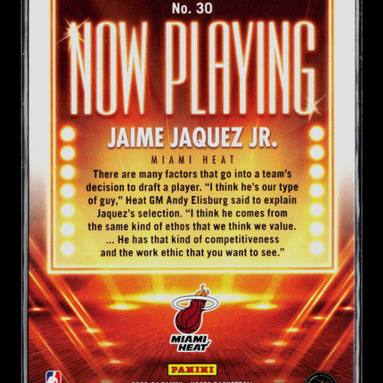2023 Panini NBA Hoops Now Playing Jaime Jaquez Jr. #30