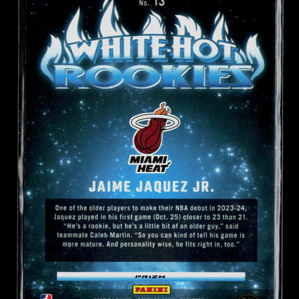 2024 Panini Donruss Optic White Hot Rookies Jaime Jaquez Jr. #13 Prizm