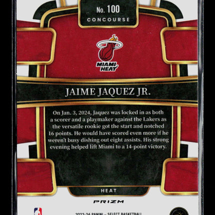 2024 Panini Select Jaime Jaquez Jr. #100 Blue RC