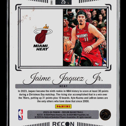 2024 Panini Recon Vector Jaime Jaquez Jr. #25 RC