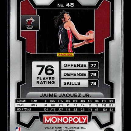 2024 Panini Prizm Monopoly Jaime Jaquez Jr. #48 RC